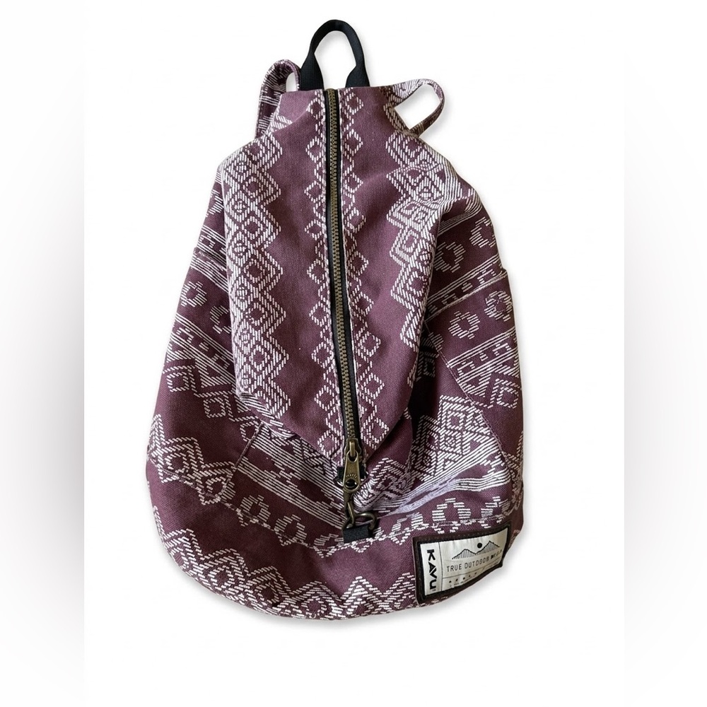 KAVU Rope Sling Bag Purple Aztec Geometric Southwest Tribal Print